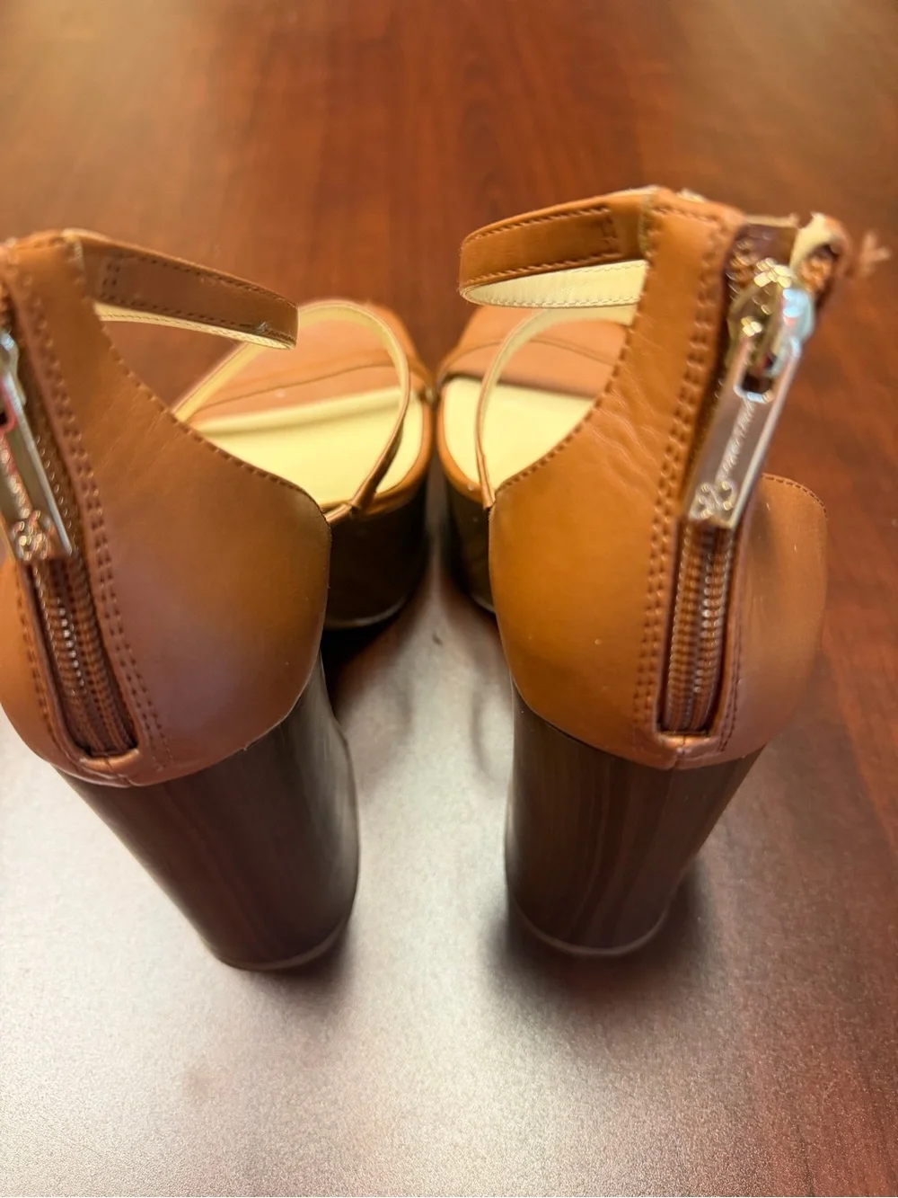 Jessica Simpson Brown Tan Platform Sandals